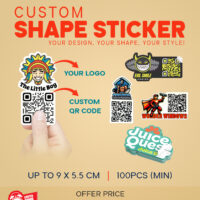 Custom Shape Stickers: Your Design, Your Style!
