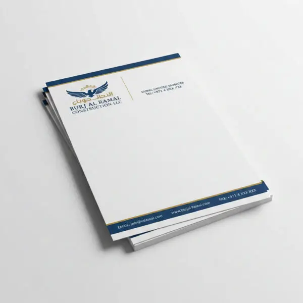 A4 Letterhead Printing 120 GSM Wood Free Paper Dubai