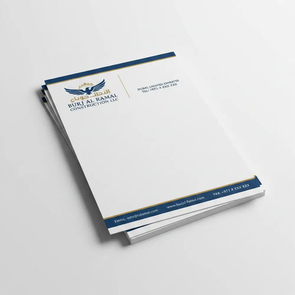 A4 Letterhead Printing 120 GSM Wood Free Paper Dubai