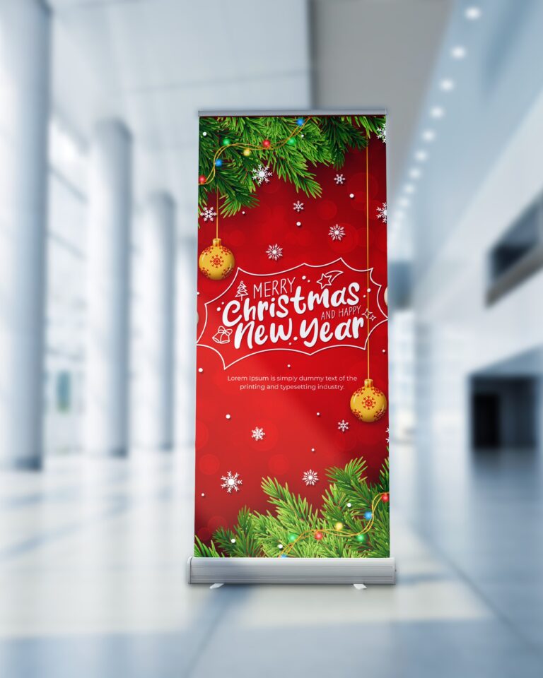 Roll Up Banner Dubai 85x200 cm custom standee printing UAE