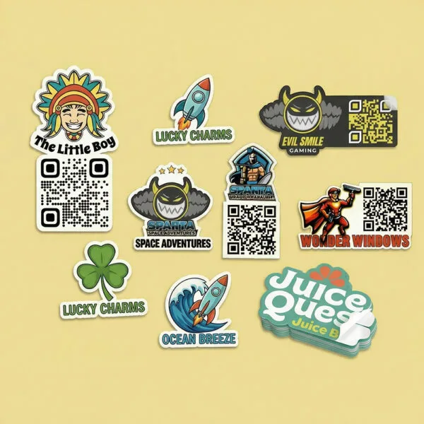 custom shape stickers Dubai