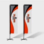L shape flag printing UAE
