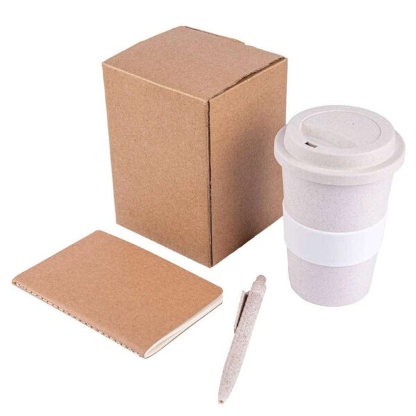 Personalized Eco-Neutral Set of Mug, FSC Notebook and Pen