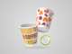 Custom printed 6.5oz double wall paper cups for cafes in Dubai