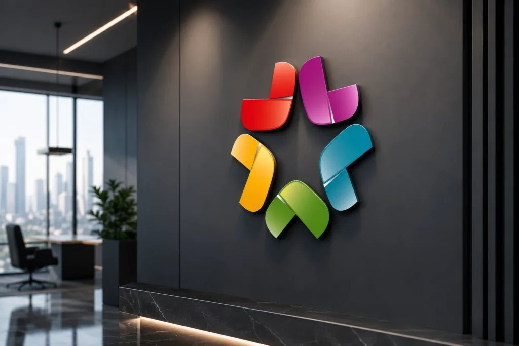 Digital Desk modern office branding banner showcasing a professional printing and corporate branding company in Dubai.